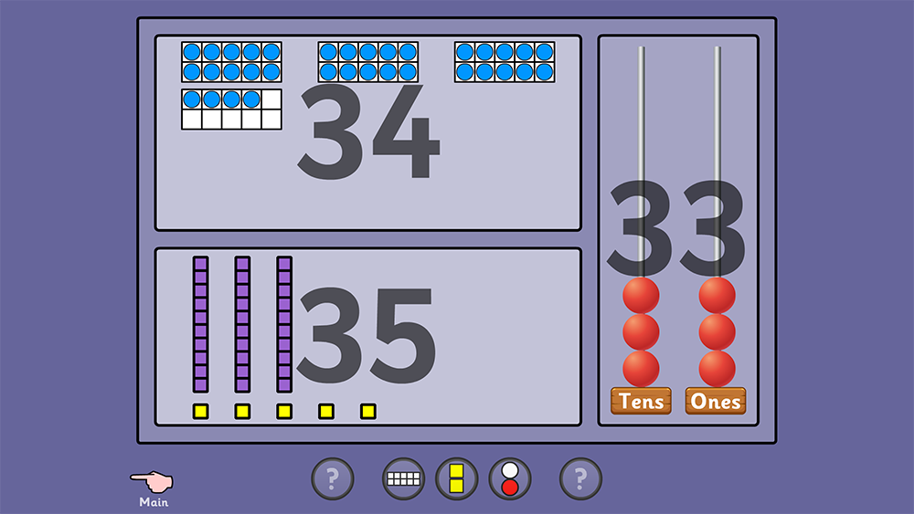 Ten Frame, Dienes and Abacus