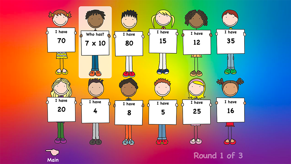 I have...Who has? - Times Tables