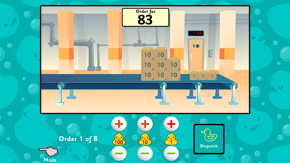 Ducky Dispatch, a place value game